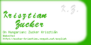 krisztian zucker business card